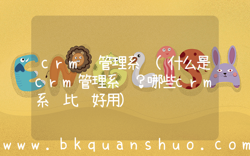 crm 管理系统(什么是crm管理系统？哪些crm系统比较好用)